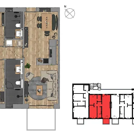 Apartament Gorgeous In With Wifi